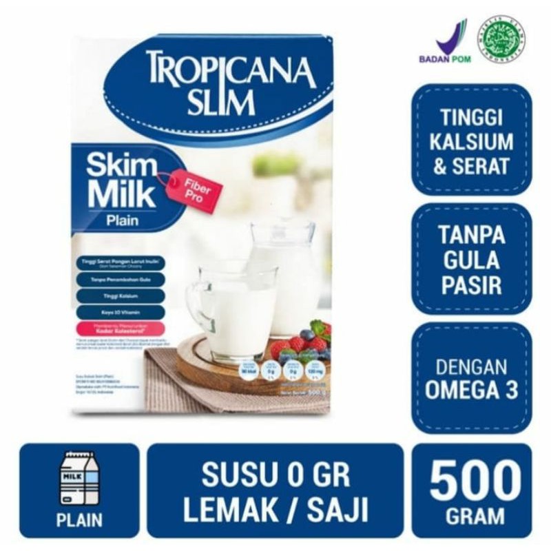 

Tropicana slim skim milk plain 500gr