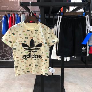 Setelan Kaos  T shirt Sport Adidas  Katun Casual  Lengan 