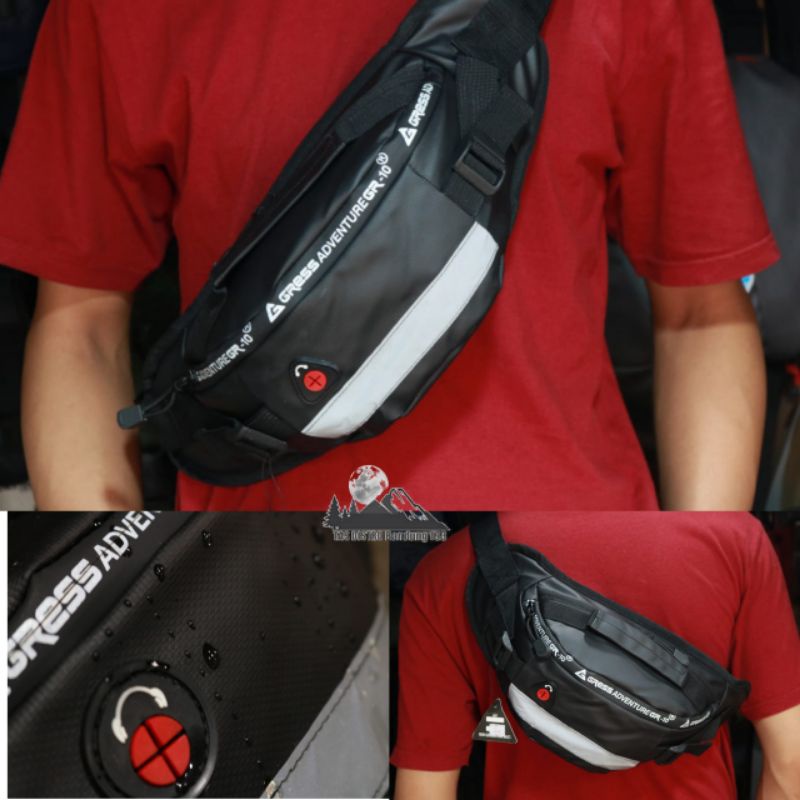 Real Pict Tas Slempang Waistbag Pria Waterproof Anti Air / Tas selempang Pria Wanita / Tas Distro