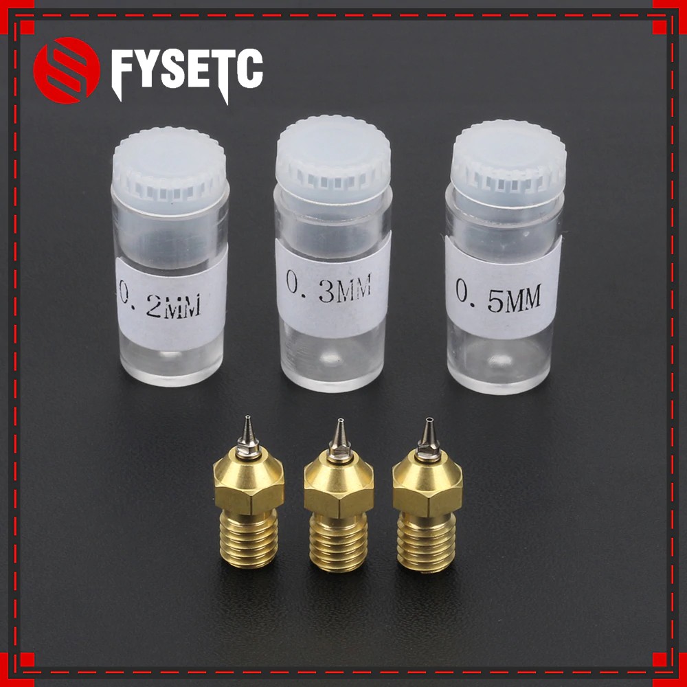 3D Printer Parts 0.2/0.3/0.5mm Airbrush Nozzle Adapter With Nozzles Airbrush Nozzle
