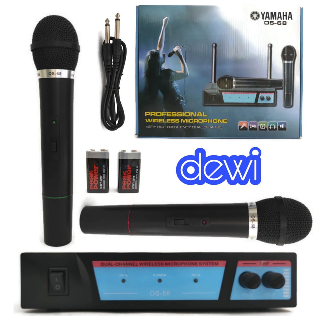 MIC YAMAHA OS-68 / MICROPHONE WIRELESS MURAH YAMAHA OS68 / MIC DOUBLE WIRELESS YAMAHA OS 68