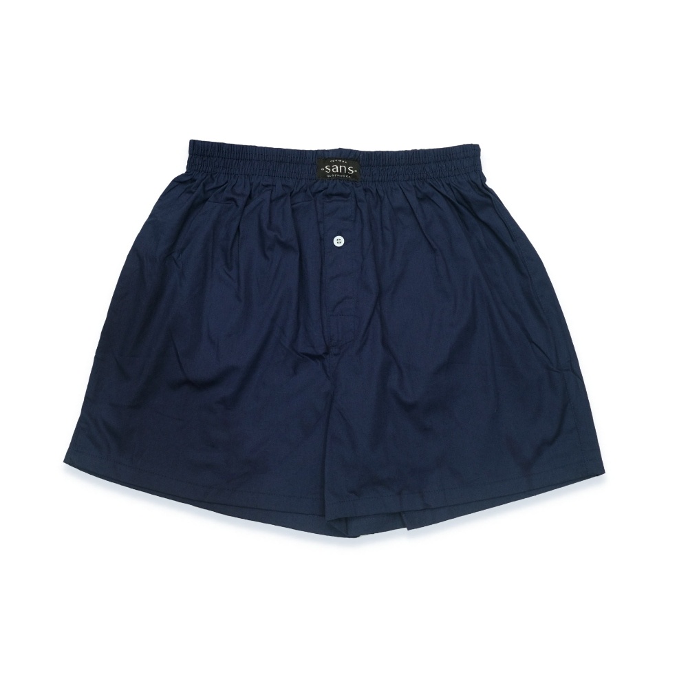 SANVANINA Celana Boxer Navy Unisex Polos Basic | Celana Santai | Celana Pendek | Boxer Navy BO-06K