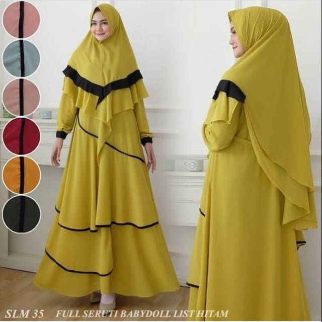 Set Syari Gamis Hijab Jumbo