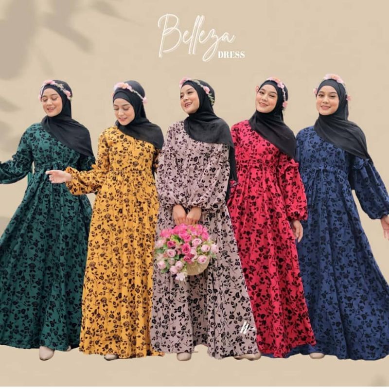 Belleza Dress set Beleza dres Gamis Syari By Neefola Mozbue