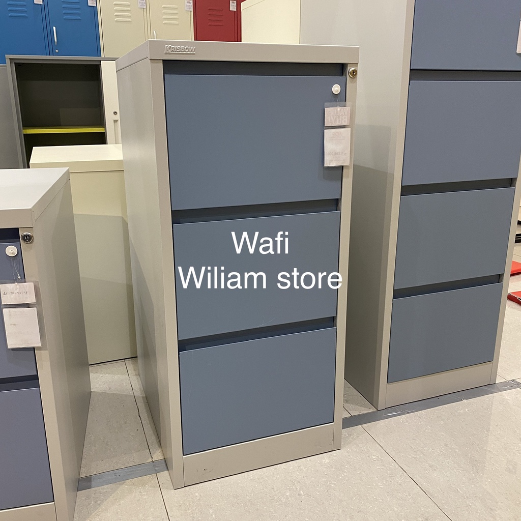 Krisbow Lemari Arsip kantor Filing Cabinet Besi 3 Susun 3 Laci