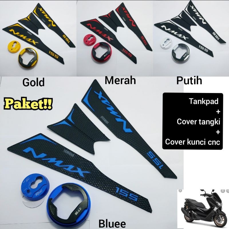 paket tankpad nmax cover kunci cover tangki nmax