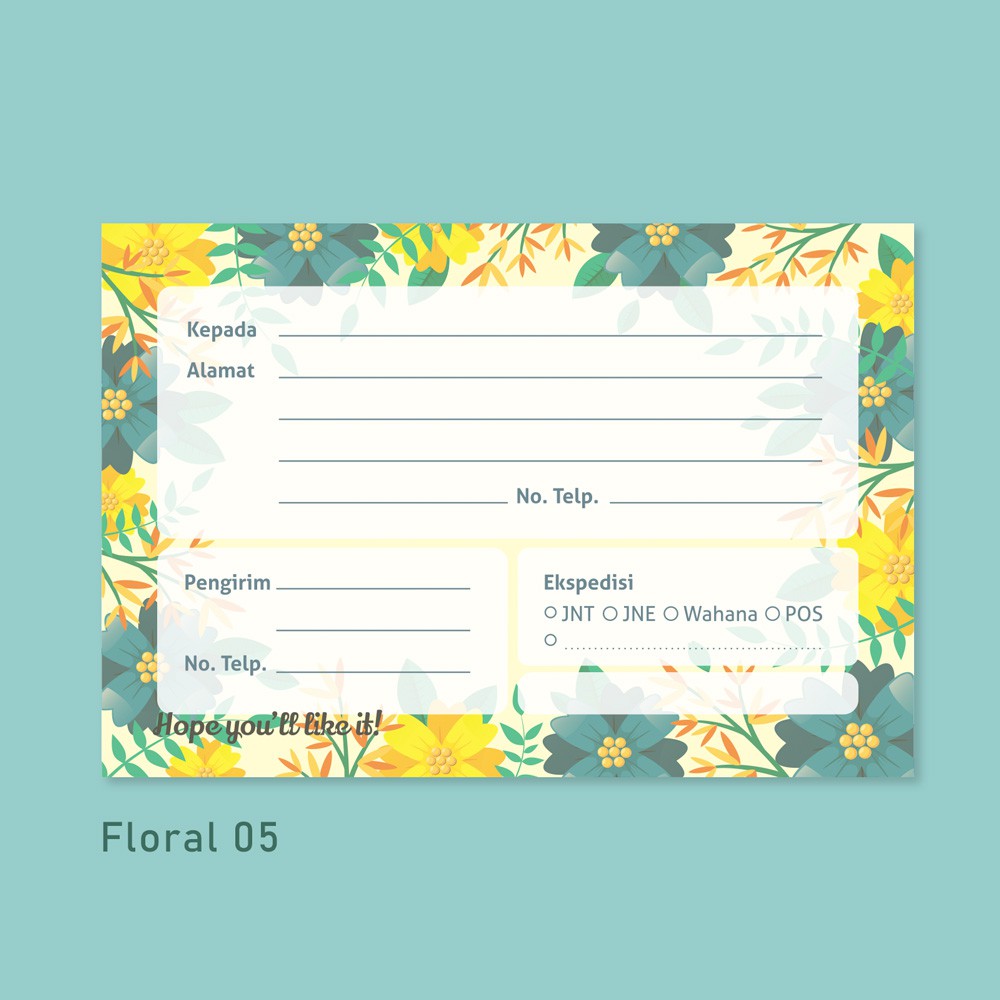 

Stiker Label Pengiriman Olshop Murah - Floral 05