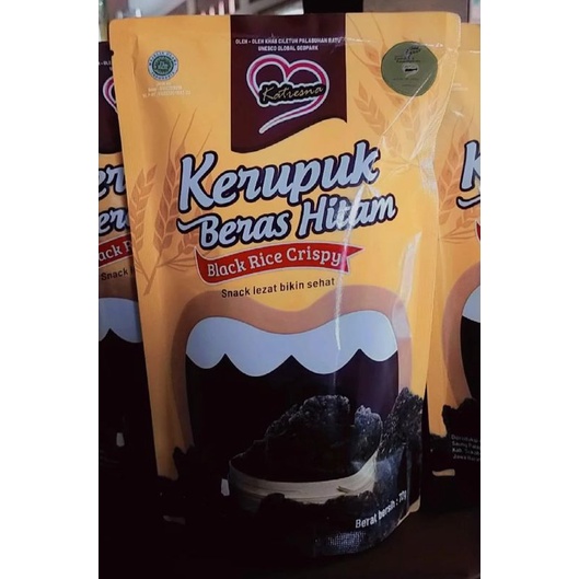 

Makanan ringan cemilan asyik kerupuk Beras Hitam