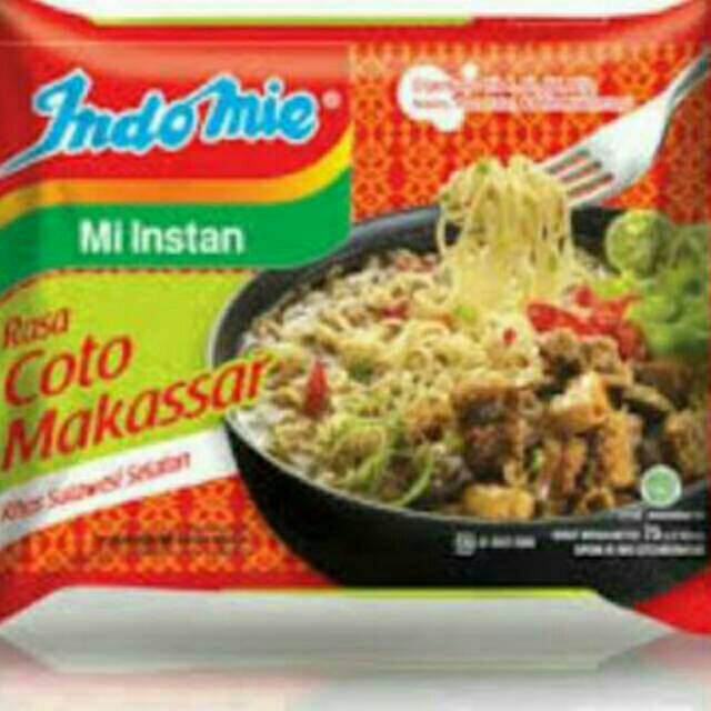 

Indomie coto khas makassar, 1 karton isi 40s, indofood mie instant