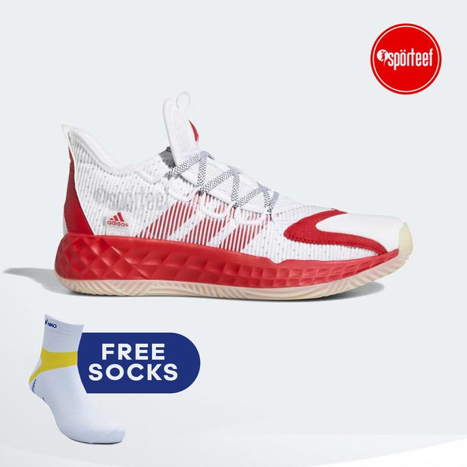 Adidas Pro Boost Low White Red Basketball Sepatu Basket Original Bnib Gemaputra33