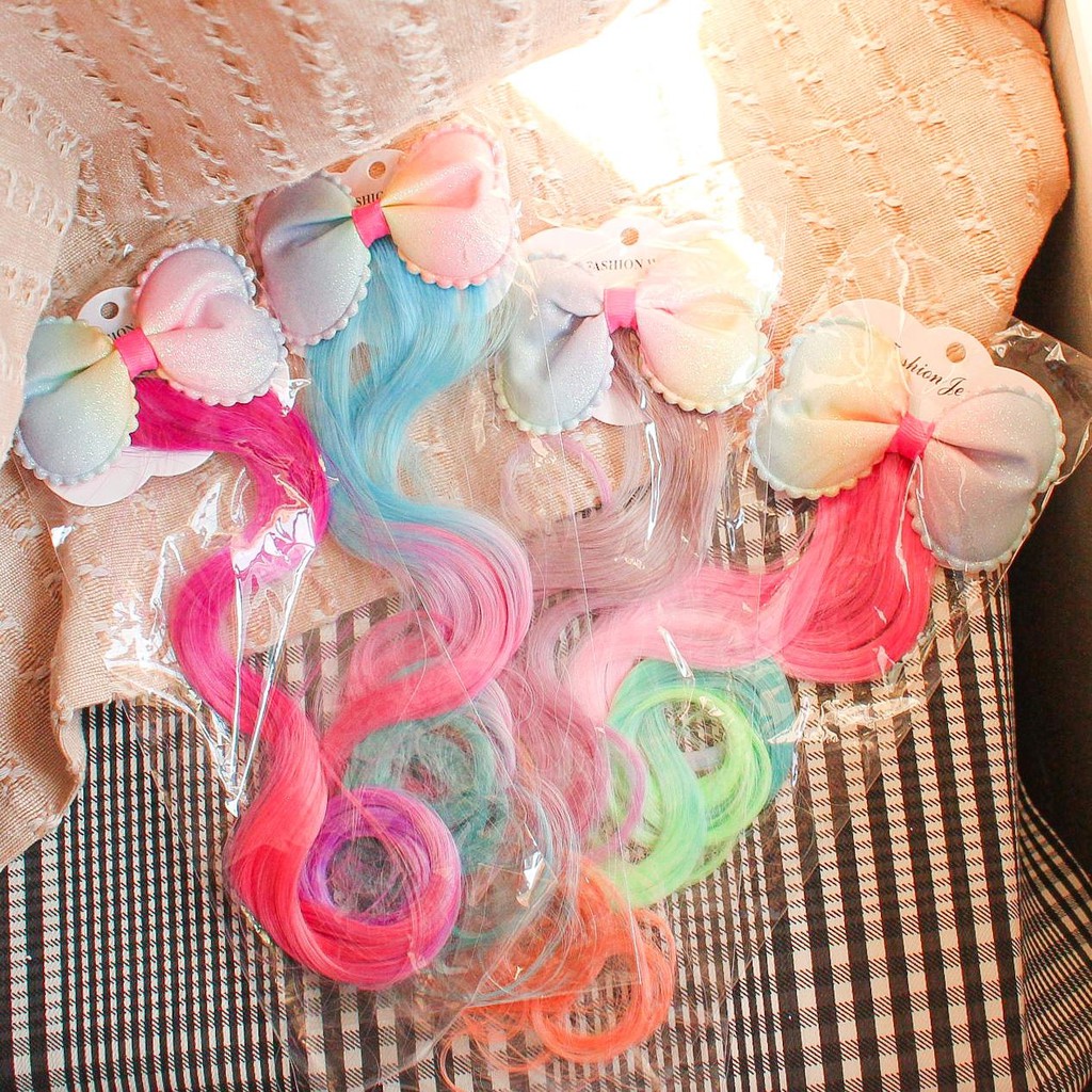 Hairclip/Jepitan Rambut Palsu Anak Colorful (Import)