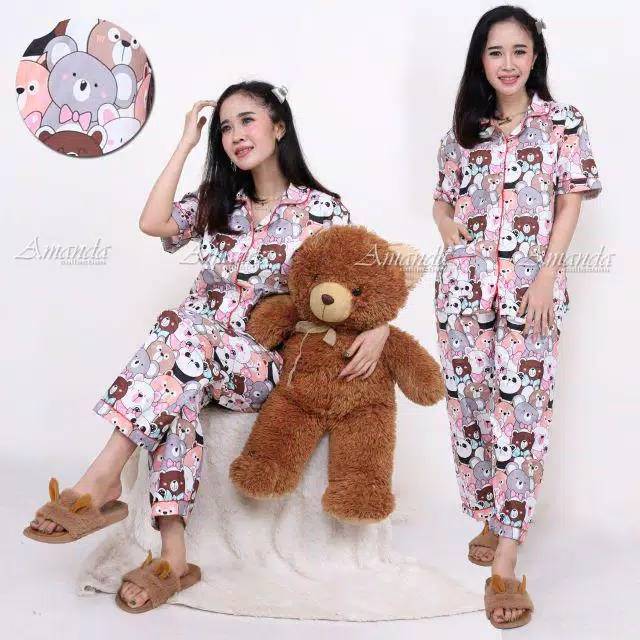 Baju Tidur Piyama Wanita/Cewek Pajamas Katun Motif Karakter CP Part 2