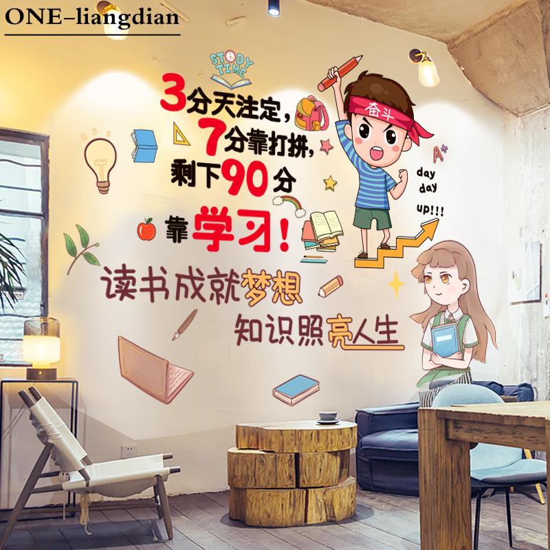 Qt X Hiasan Dinding Kreatif Poster Stiker Dinding Kelas Sekolah Dasar Budaya Tata Letak Dinding Wallpaper Perekat Diri Stiker Dinding