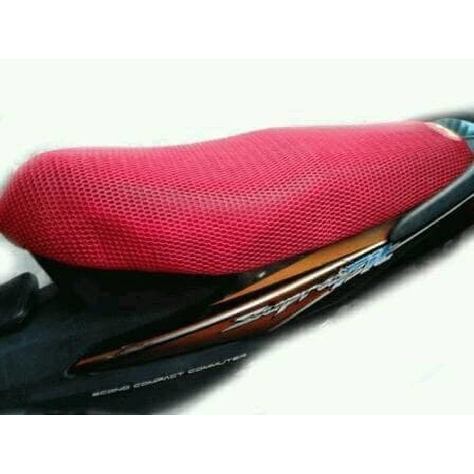 Unik Sarung/Cover/Jaring Jok motor Warna Merah Biru - Pelapis Anti Panas