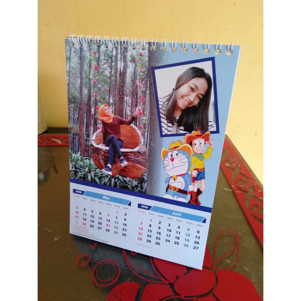 kalender meja potrait 7 lembar