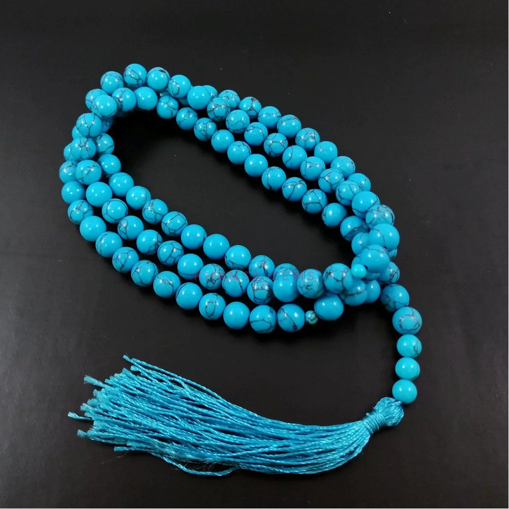 TASBIH BATU PIRUS BIRU DIM 8 MM ISI 99 BUTIR PERLENGKAPAN IBADAH SHOALT DZIKIR FASHION MUSLIM