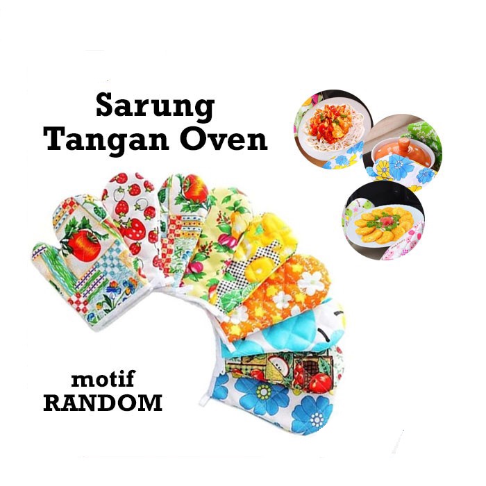 SARUNG TANGAN OVEN HAND GLOVE ANTI PANAS / SARUNG TANGAN OVEN BAHAN KAIN TEBAL