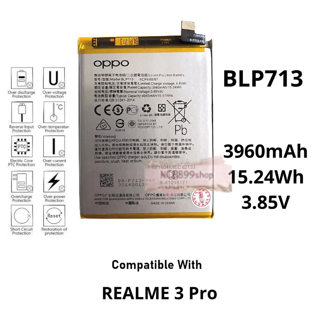 (NC) Batre Baterai Battery Original Oppo BLP713 Realme 3 Pro