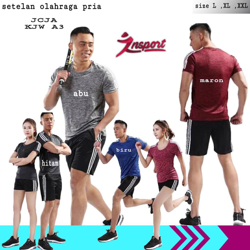 Keysport | T-shirt Sport Cowok | Baju olah raga Pria Art KJWA3