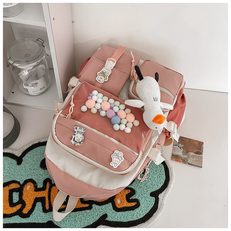 PROMO WYK97 Tas Ransel Wanita Pria Bubble Sekolah Kuliah Backpack School Impor TKM