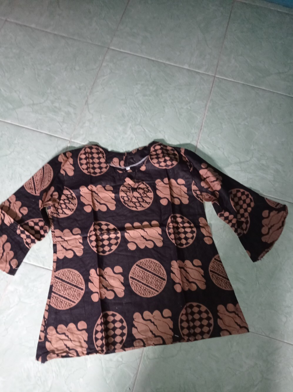 Baju Gamis Batik Modern Wanita Renda Mutar All Size Dan Jumbo Ld 104 Ld 120 Katun Terbaru Original