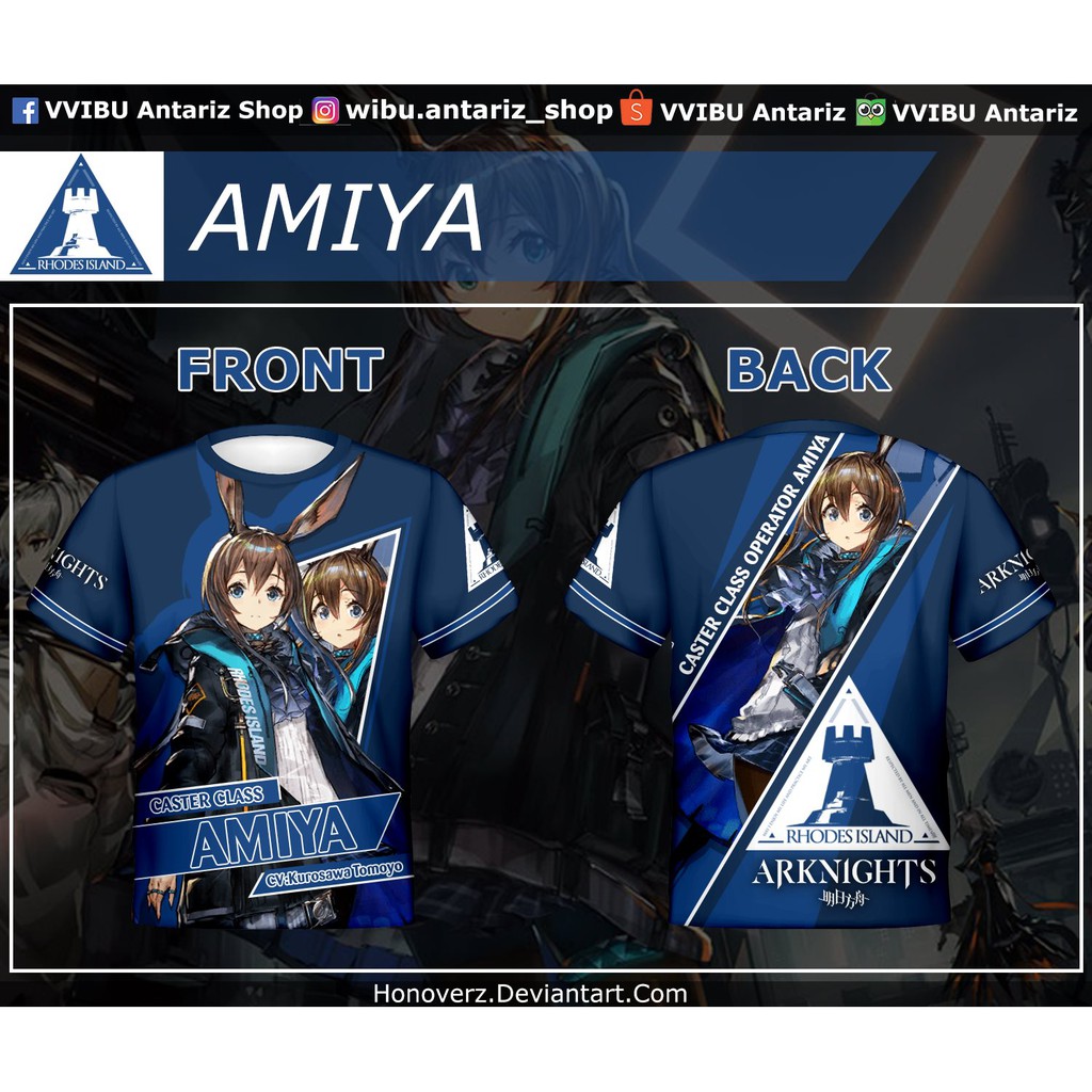 Kaos Fullprint Arknights Amiya