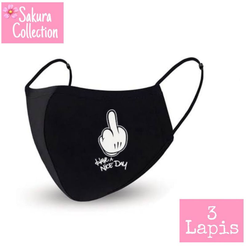 Masker Kain 3 Lapis - Have a nice day