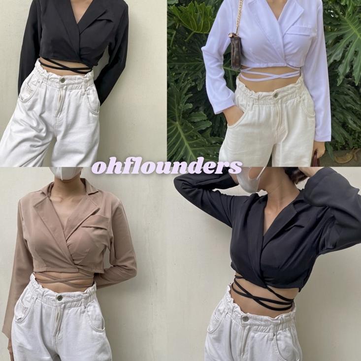 Tidak Diragukan.. Crop Blazer Tied // Blazer Crop Tali
