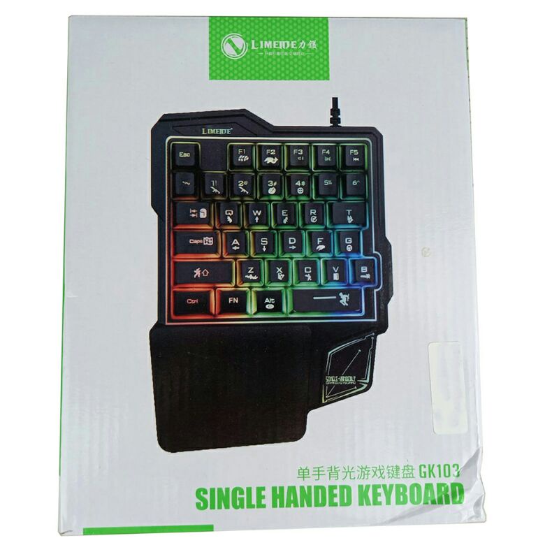 Limeide Single Hand Gaming Keyboard RGB 35 Keys GK103