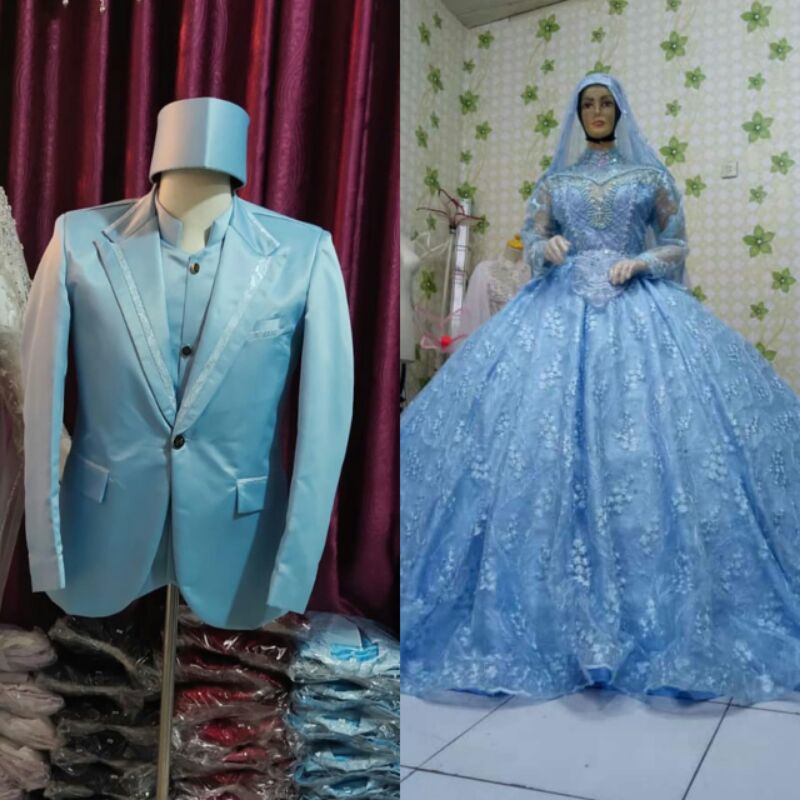 satu aet gaun gotik -jas, celana ,rompi, dan kopiah