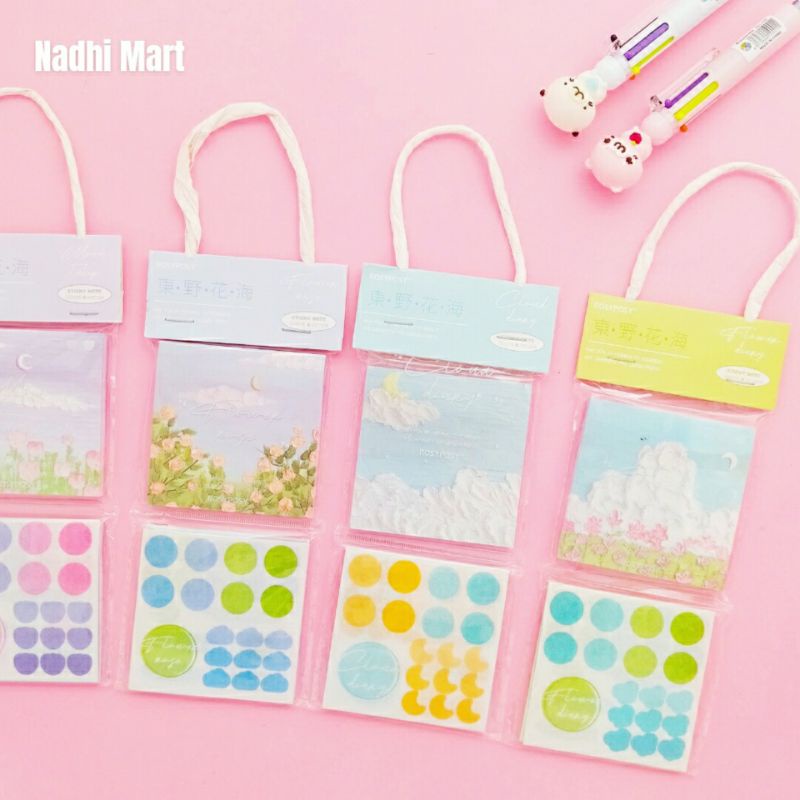 STIKER STICKY NOTE STIKER STICKY NOTES STIKY NOTE MEMONSTICJY NOTE / FLOWER STICKY STIKER FLOWER ROSE-2