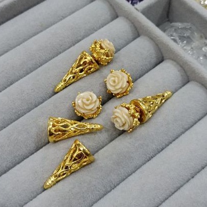 giwang subeng perak bali lapis emas