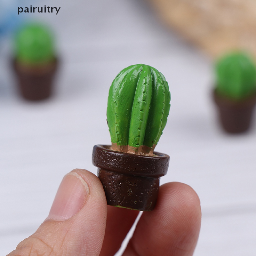 Prt 5pcs Miniatur Kaktus Bahan Resin Untuk Dekorasi Rumah Boneka DIY PRT