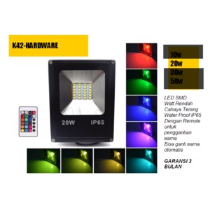 Lampu Sorot tembak LED RGB (SMD) (20W) warna-warni panggung taman dekorasi pelaminan