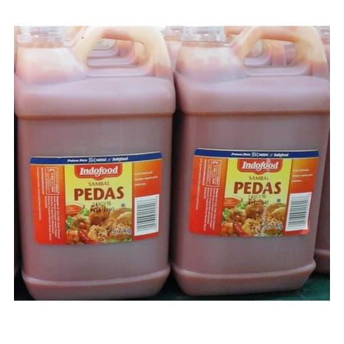 

Saus Pedas | Indofood Saus Sambal Pedas Galon 5700