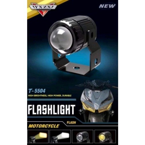 LAMPU TEMBAK SOROT FOGLAMP MINI 2WARNA LASER HIGH LOW MOTOR D2 ABS