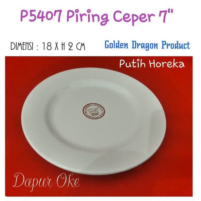 P5407 Piring Ceper 7" Horeka (3 pcs)/ Piring Kue