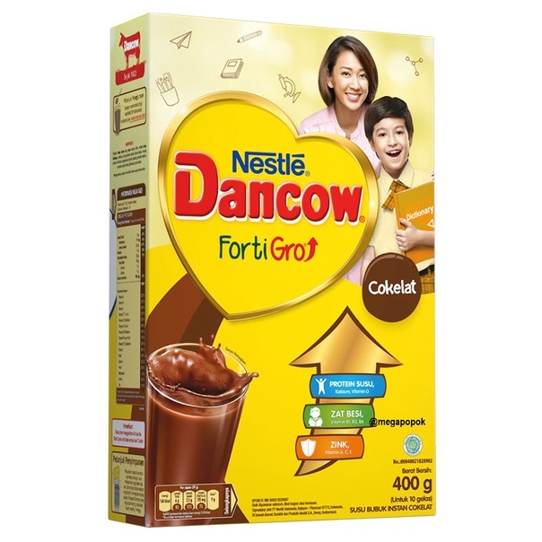 Dancow FortiGro Instant/Instant Coklat/Full Cream 400gr/megapopok