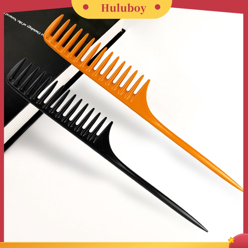 Huluboy Huluboy♡ Sisir Gigi Tajam Bahan Plastik Anti Statis Tahan Lama Untuk Tata Rambut