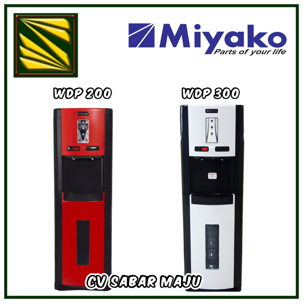 Dispenser Miyako WDP 300  [Hot & Cool] dan WDP 200 [Hot & Normal] & Wd 389 Hc HOT DAN COOL  ( Galon Atas )-1