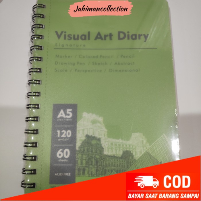 

✨ BISA COD ✨ vtec spiral visual art diary (sketch book) A5 120gsm 60sht