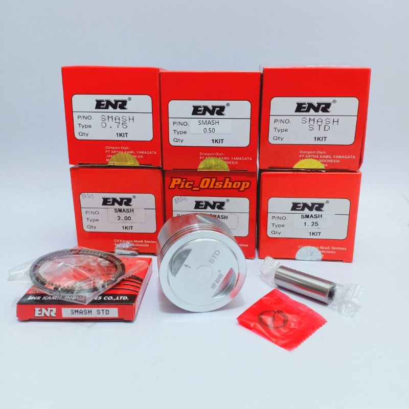 Piston Kit Suzuki SMASH SMASH NEW  Os : STD 25 50 75 100 125 150 175 200  Produk ENR-2