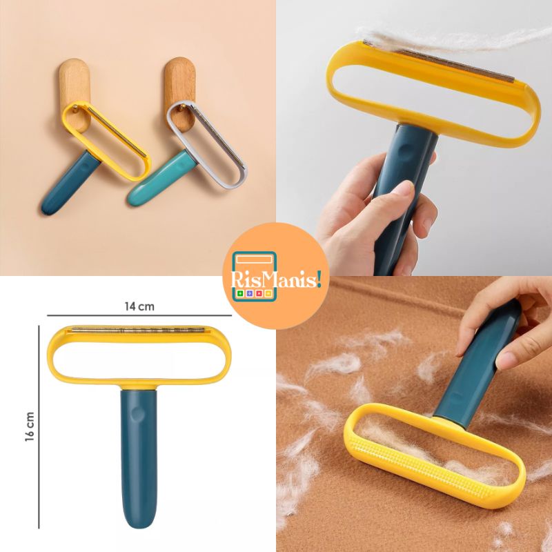 DOUBLE SIDED LINT REMOVER - Penghilang Serat Kain Baju Jok Sofa Karpet Pengangkat Bulu Anjing Kucing