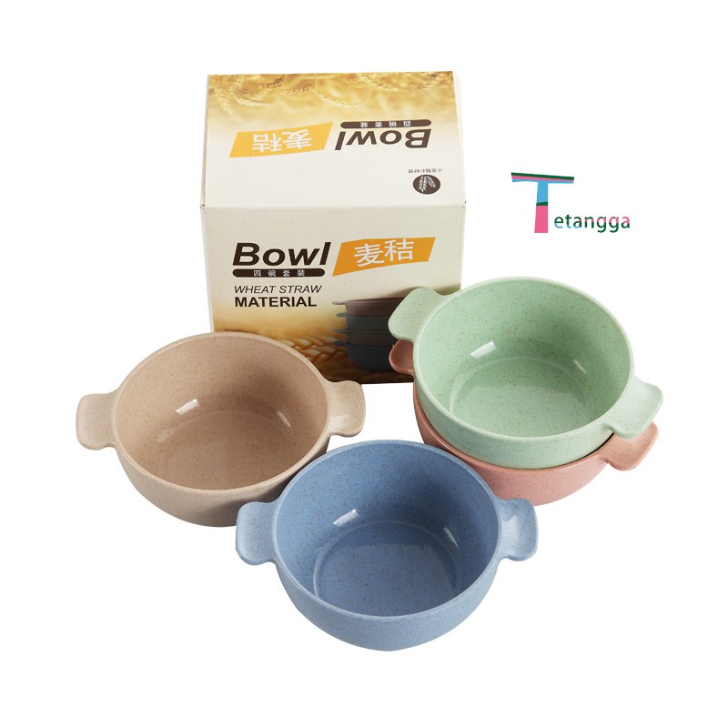 Set Mangkuk Tempat Makan Anak - Wheat Straw Character Bowl for Toddler Mangkuk Binaural VS-13