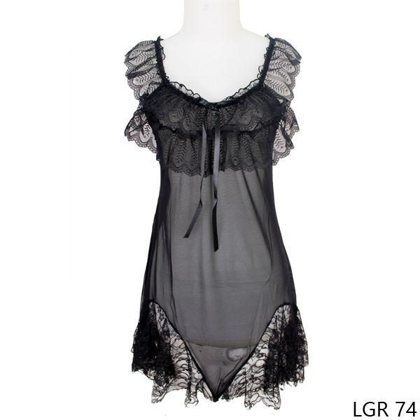 Lingerie Wanita Sexy Tile Hitam - LGR 74