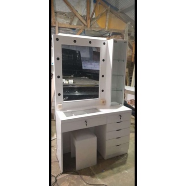 meja rias/meja rias artis/meja make up/meja rias banyak lampu/ free ongkir