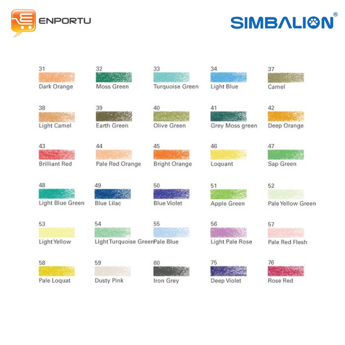 

PASTEL-DRY-OIL- SIMBALION SOFT PASTEL 60 COLORS -OIL-DRY-PASTEL.
