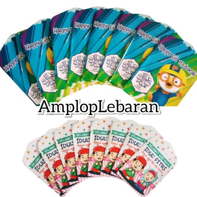 

1 pack isi 8 AMPLOP LEBARAN Karakter uk. Sedang Kertas glosy *MengKilap* gambar