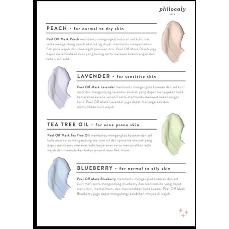 [BPOM] PHILOCALY PEEL OFF MASK 50 GRAM / MASKER KLINIK KECANTIKAN / MASKER RUBBER