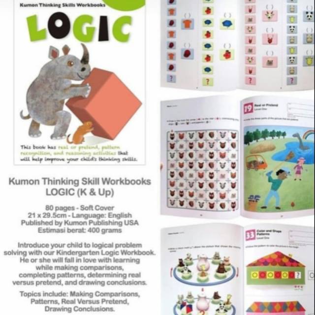Kumon thinking skill workbook logic